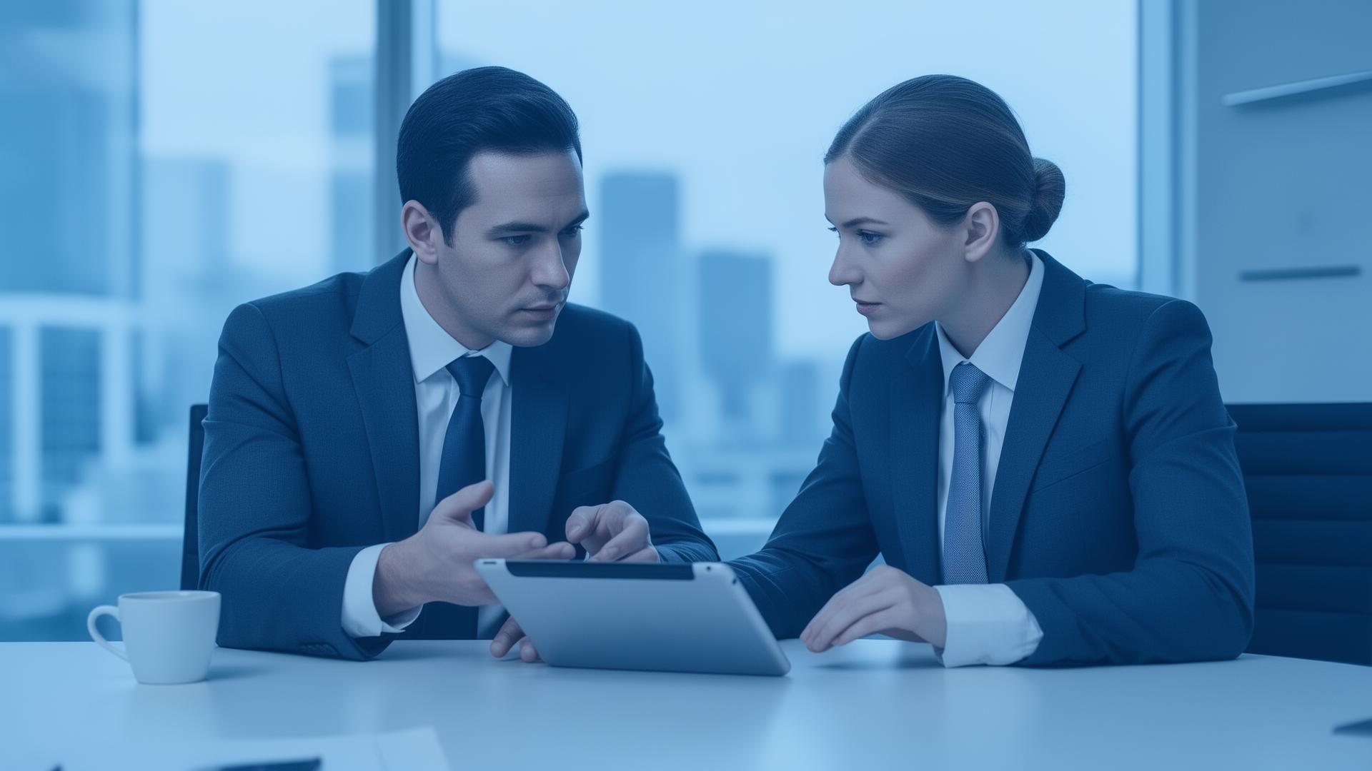 Business professionals collaborating